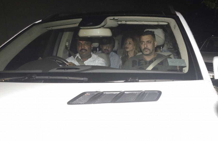 Bollywood actor Salman Khan attends Sultan special screening with Lulia Vantur at yashraj studios. Sultan special screening,Sultan,Salman Khan,Lulia Vantur,salman khan lulia vantur,Salman Khan and Lulia Vantur,Salman Khan and Lulia Vantur at Sultan special screening,Sultan special screening pics,Sultan special screening images,Sultan special screening