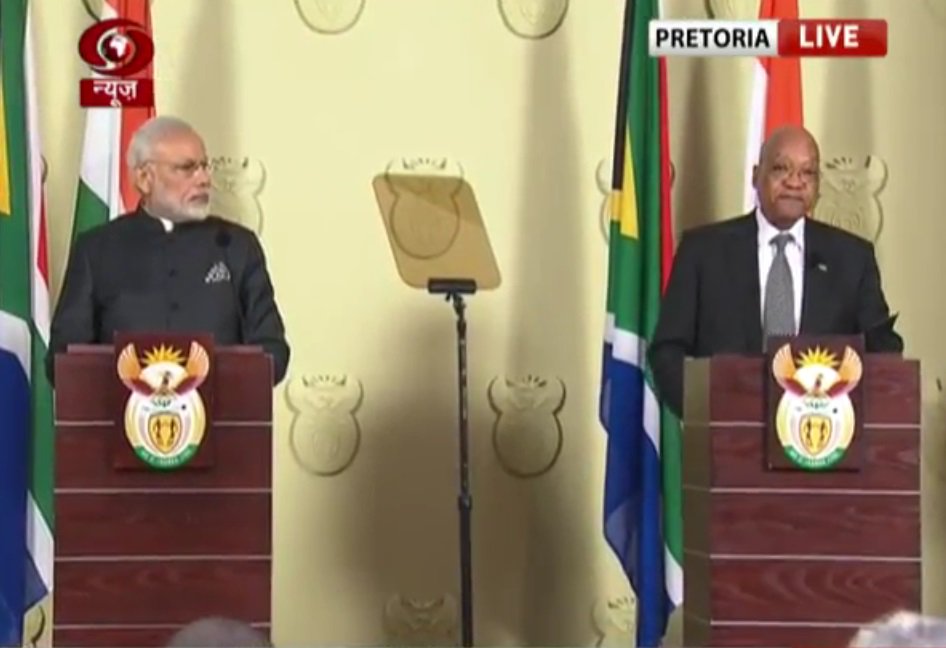 India and South Africa on Friday signed three memorandums of understanding (MoUs), including two on information and communication technology and tourism. India and S Africa,India and South Africa,Prime Minister Narendara Modi,Narendara Modi,Narendara Modi in South Africa,Narendara Modi and Jacob Zuma,Jacob Zuma,Modi