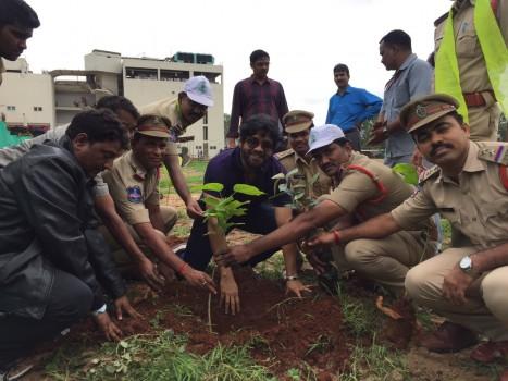 Celebs like Nagarjuna, Amala, Akhil Akkineni plant saplings as part of Haritha Haram campaign.