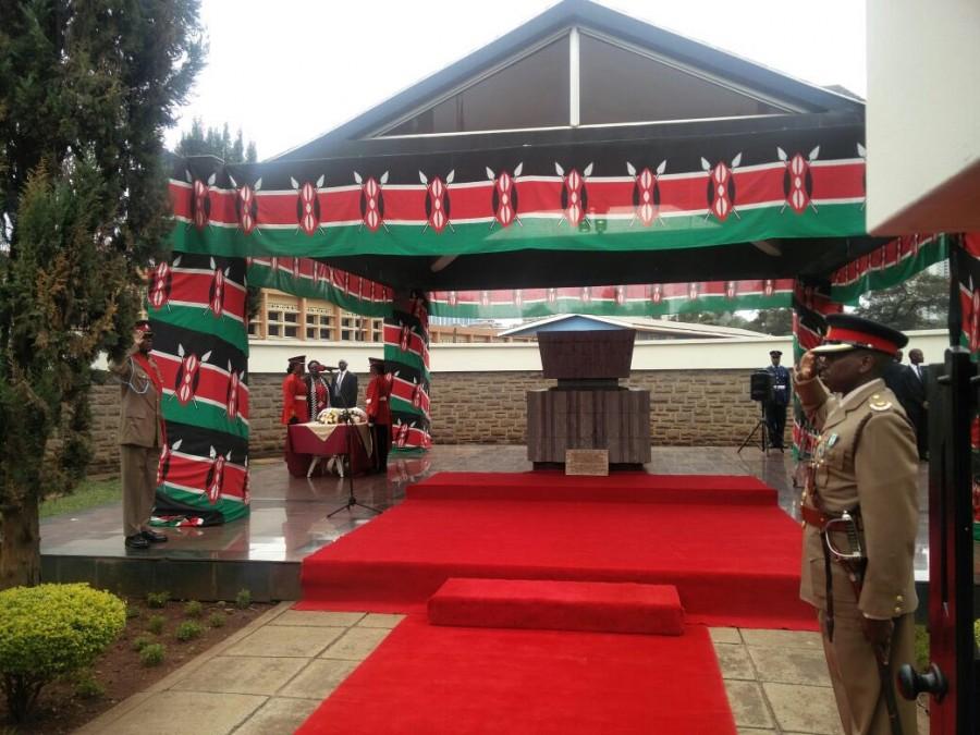 Prime Minister Narendra Modi on Monday paid homage to the first President of Kenya, Jomo Kenyatta, by laying a wreath at his mausoleum. Narendra Modi,first President of Kenya,Modi pays homage to first President of Kenya,Jomo Kenyatta,President of Kenya,mausoleum