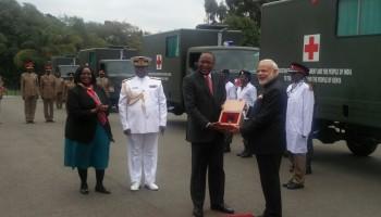 India gifts 30 field ambulances to Kenya,India gifts ambulances to Kenya,ambulances,Narendra Modi,Prime Minister Narendra Modi,India-Kenya,Kenyan President Uhuru Kenyatta,Uhuru Kenyatta,Modi,Modi in Kenya