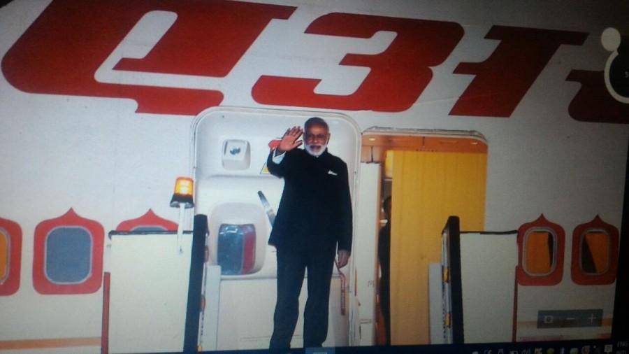 Prime Minister Narendra Modi on Monday left Kenya for India at the conclusion of his four-nation tour to Africa. Narendra Modi,PM Narendra Modi,Modi four-nation African tour,Modi on African tour,Modi in Kenya,modi reaches India,Modi in India,Narendra Modi pics,Narendra Modi images,Narendra Modi photos,Narendra Modi stills,Narendra Modi pictures