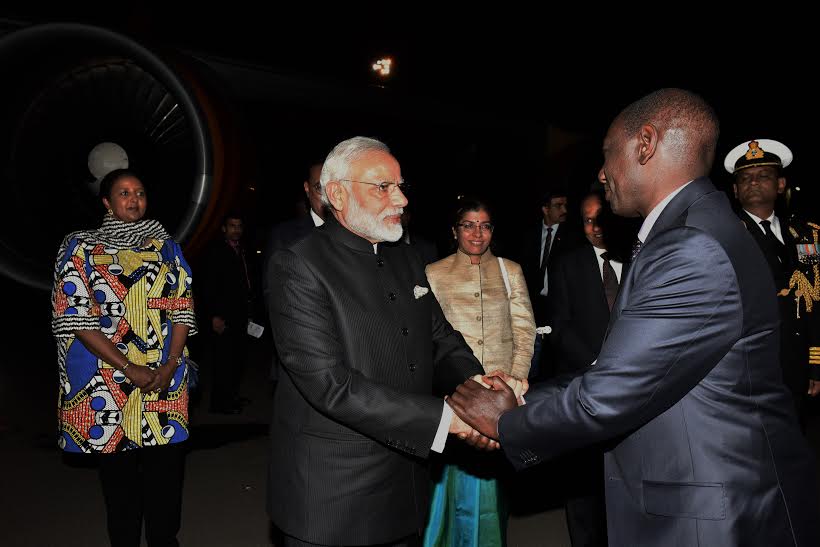 Prime Minister Narendra Modi on Monday left Kenya for India at the conclusion of his four-nation tour to Africa. Narendra Modi,PM Narendra Modi,Modi four-nation African tour,Modi on African tour,Modi in Kenya,modi reaches India,Modi in India,Narendra Modi pics,Narendra Modi images,Narendra Modi photos,Narendra Modi stills,Narendra Modi pictures