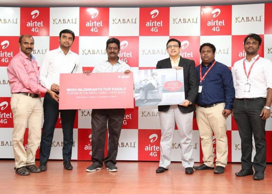 Bharti Airtel on Tuesday announced the launch of Airtel,Kabali,Kabali Airtel,Bharti Airtel,Airtel joins Kabali,Kabali promotions,Airtel unlimited 2G internet,2G internet,unlimited 2G internet,Kabali unlimited 2G internet,Rajini,rajinikanth,superstar rajinikanth