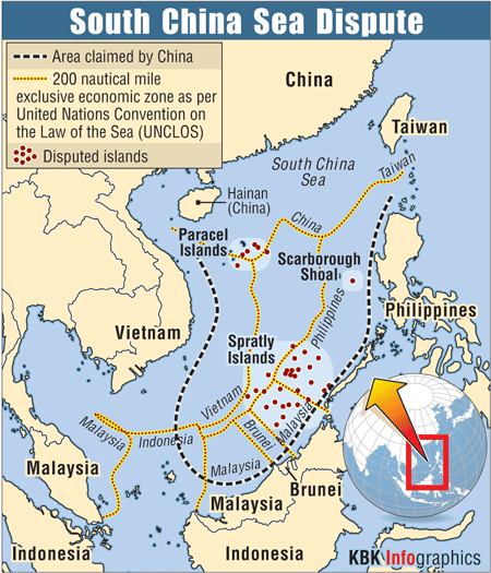 Graphic on South China Sea Dispute South China Sea,South China Sea Dispute,US China tensions over south china sea
