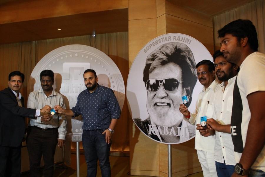 Kerala-based company Muthoot Fincorp on Thursday partnered with superstar Rajinikanth-starrer Muthoot Fincorp,Kabali Silver Coin,Rajinikanth's Kabali Silver Coin,Rajinikanth Silver Coin,Kabali,Tamil movie Kabali,Kabali promotion,kabali release date,rajinikanth kabali,Kabali promotion pics,Kabali promotion images,Kabali promotion photos,Kabali
