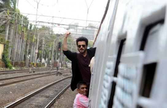 Veteran actor Anil Kapoor took a local train from Churchgate here to promote his forthcoming TV drama series 