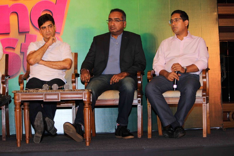 Cast of Great Grand Masti- Riteish Deshmukh; Vivek Oberoi, Aftab Shivdasani, Urvashi Rautela, Director Indra Kumar & Producer Ekta Kapoor address the media on the issue of piracy and online leak of the film in Mumbai. Great Grand Masti,Vivek Oberoi,Aftab Shivdasani,Urvashi Rautela,Director Indra Kumar,Ekta Kapoor,Great Grand Masti online leak,great grand masti leaked online,great grand masti full movie leaked online