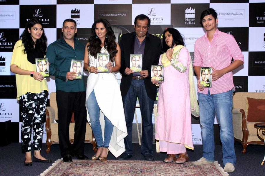 Bollywood actor Salman Khan launches Sania Mirza's autobiography. Salman Khan,Sania Mirza's autobiography,Salman Khan launches Sania Mirza's autobiography,Sania Mirza,Sania Mirza autobiography,Salman Khan and Sania Mirza,Salman Khan pics,Salman Khan images,Salman Khan photos,Salman Khan stills,Salman Khan pict