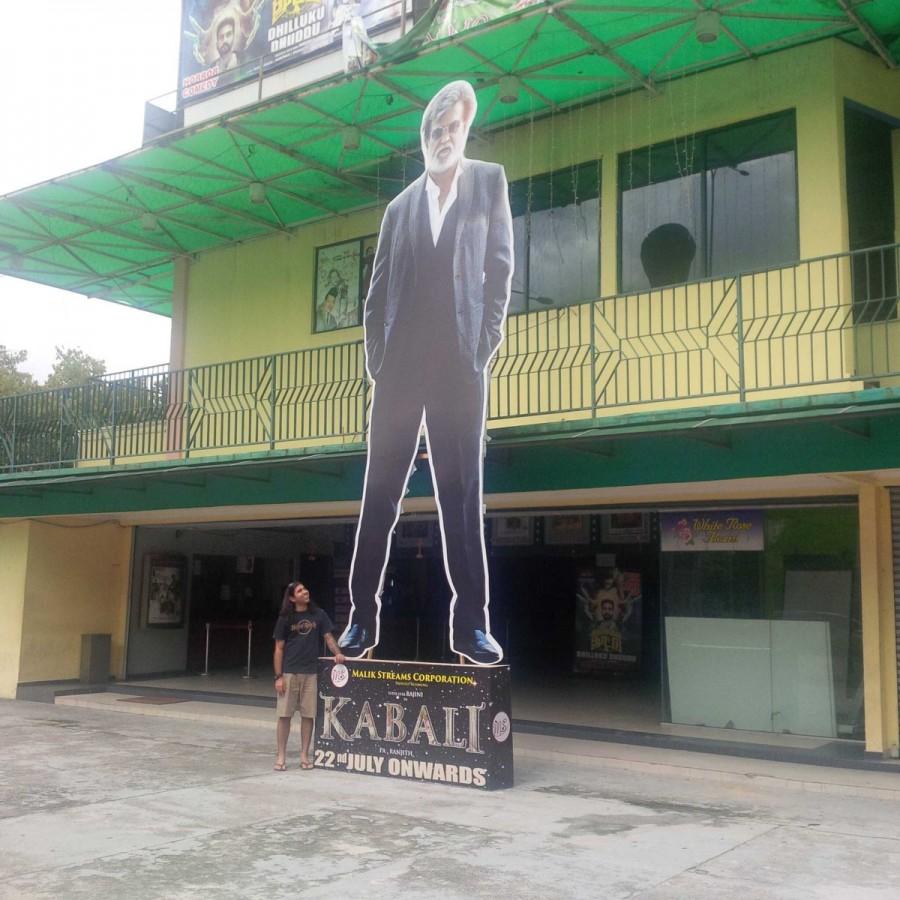 Superstar Rajinikanth's Kabali Cutouts around the world. Rajinikanth,Kabali Cutouts around the world,Kabali,Kabali Cutouts,Superstar Rajinikanth,Rajinikanth's Kabali,Kabali Cutout,Kabali celebrations,Rajinikanth movie,Kabali fever