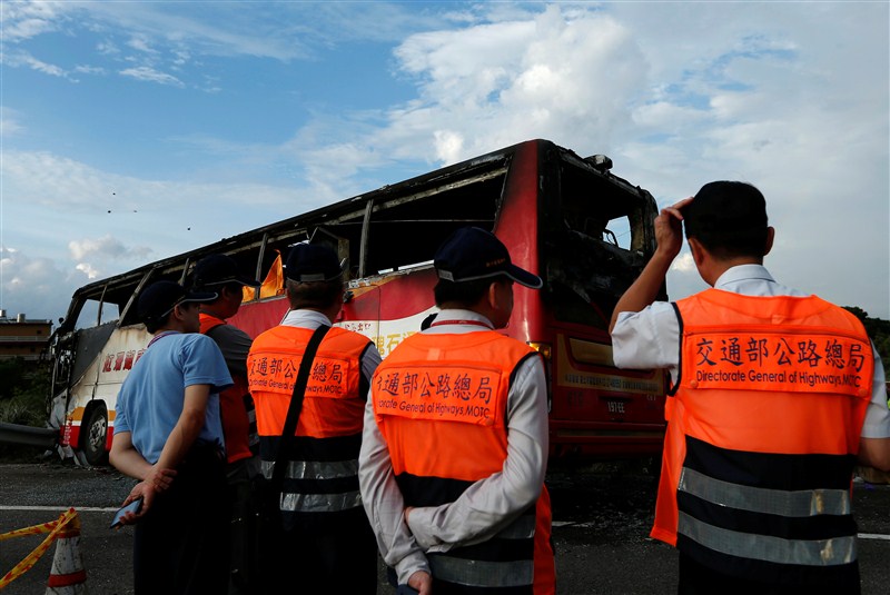 At least 26 Chinese passengers were killed on Tuesday when their bus crashed into a roadside barrier and burst into flames in Taiwan's Taoyuan municipality. 26 Chinese tourists,Taiwan bus fire,Taiwan bus accident,Taiwan,taiwan bus accident death toll,Taiwan bus crash,Chinese passengers