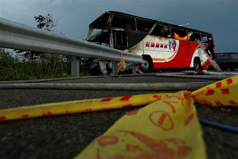 At least 26 Chinese passengers were killed on Tuesday when their bus crashed into a roadside barrier and burst into flames in Taiwan's Taoyuan municipality. 26 Chinese tourists,Taiwan bus fire,Taiwan bus accident,Taiwan,taiwan bus accident death toll,Taiwan bus crash,Chinese passengers