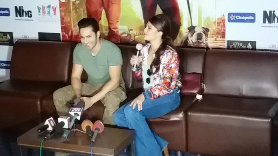 The Dishoom team consisting of Varun Dhawan and Jacqueline Fernandez visited Jaipur, the pink city to promote the film. Varun Dhawan,Jacqueline Fernandez,Dishoom,Dishoom promotion,Dishoom movie promotion,Varun Dhawan and Jacqueline Fernandez,Dishoom promotion pics,Dishoom promotion images,Dishoom promotion stills,Dishoom promotion pictures