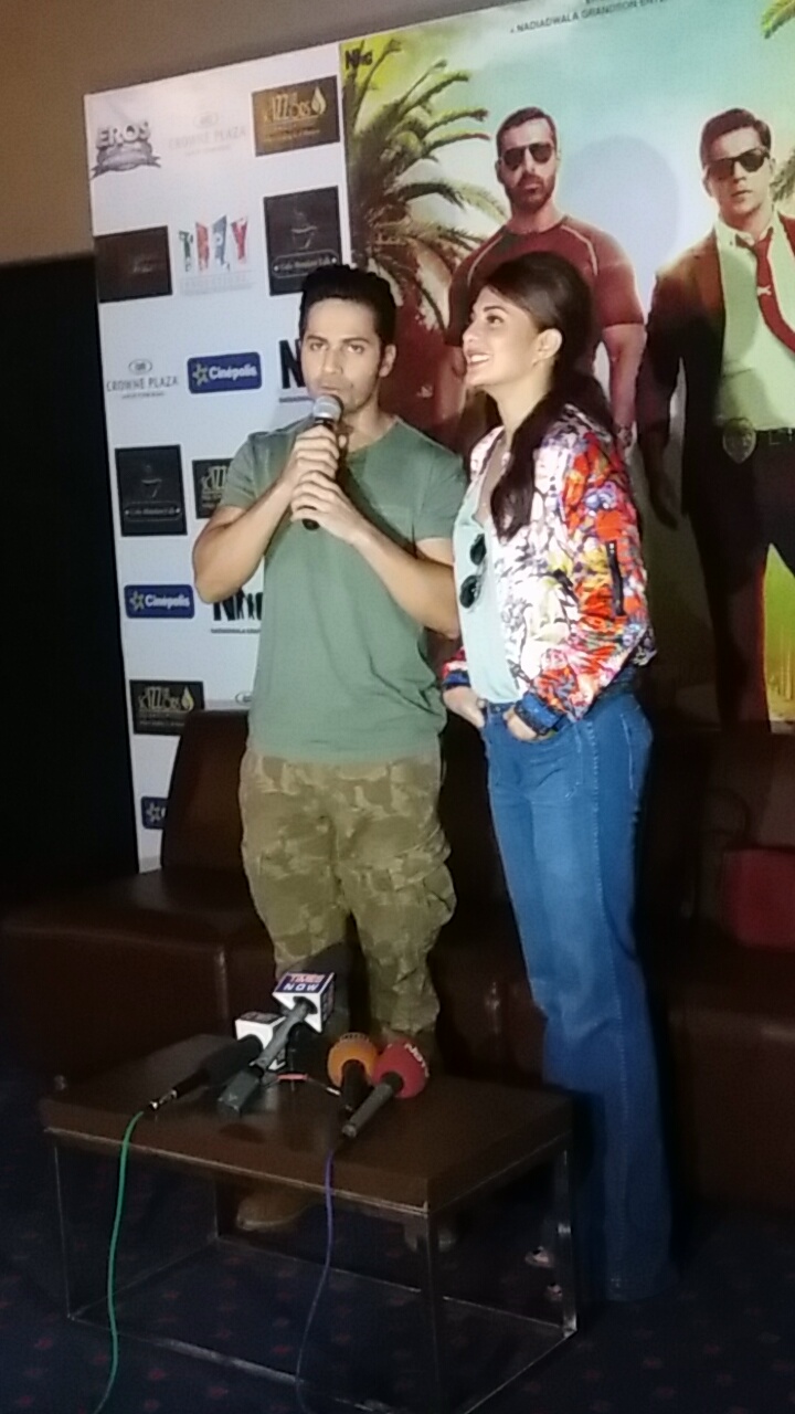 The Dishoom team consisting of Varun Dhawan and Jacqueline Fernandez visited Jaipur, the pink city to promote the film. Varun Dhawan,Jacqueline Fernandez,Dishoom,Dishoom promotion,Dishoom movie promotion,Varun Dhawan and Jacqueline Fernandez,Dishoom promotion pics,Dishoom promotion images,Dishoom promotion stills,Dishoom promotion pictures