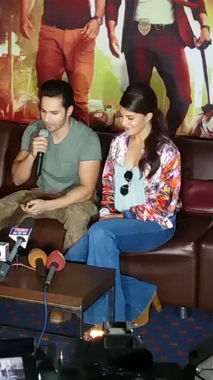 The Dishoom team consisting of Varun Dhawan and Jacqueline Fernandez visited Jaipur, the pink city to promote the film. Varun Dhawan,Jacqueline Fernandez,Dishoom,Dishoom promotion,Dishoom movie promotion,Varun Dhawan and Jacqueline Fernandez,Dishoom promotion pics,Dishoom promotion images,Dishoom promotion stills,Dishoom promotion pictures