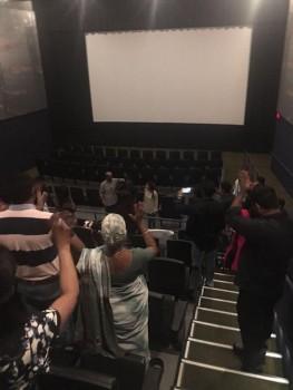 Superstar Rajini and Aishwaryaa R. Dhanush watching a Spl show of Kabali movie in USA.