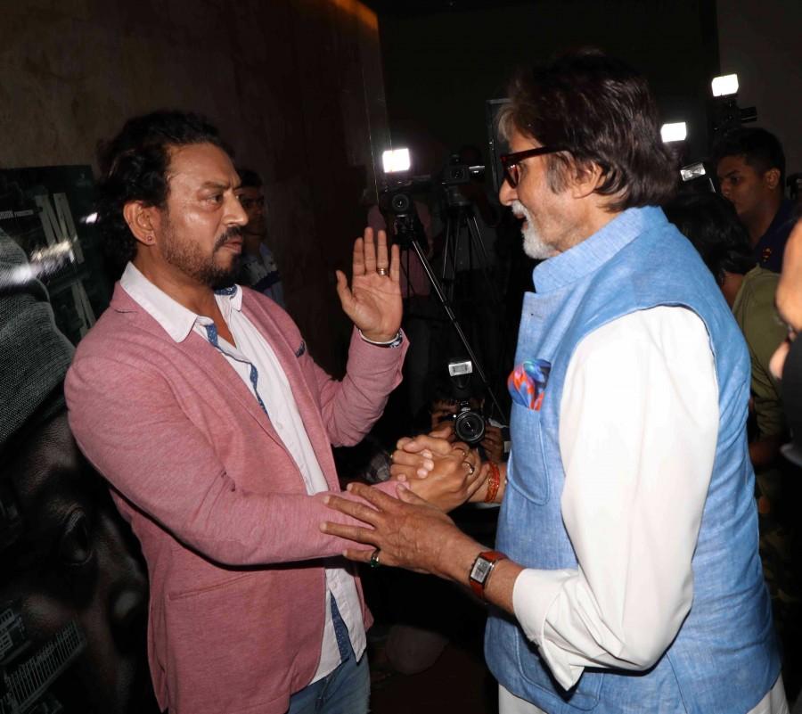 Bollywood celebs like Shahrukh Khan, Dia Mirza, Kriti Sanon, Tisca Chopra, Kangana Ranaut, Neha Sharma, Tabu, Amitabh Bachchan, Imtiaz Ali, Zarine Khan, Daisy Shah, Neha Sharma, Bhumi Pednekar, Jackky Bhagnani, Makarand Deshpande & others at the special screening of 'Madaari'. Madaari,Madaari special screening,Shahrukh Khan,Dia Mirza,Kriti Sanon,Tisca Chopra,Kangana Ranaut,Neha Sharma,Tabu,Amitabh Bachchan,Imtiaz Ali,Zarine Khan,Daisy Shah,Neha Sharma,Bhumi Pednekar,Madaari special screening pics,Madaari special screening image