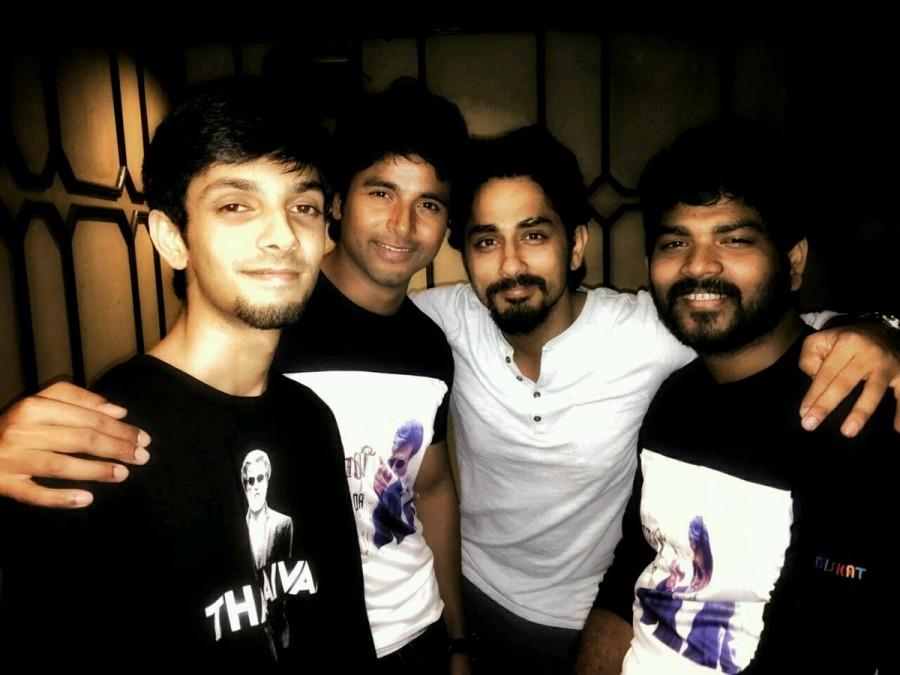 Celebs like Sivakarthikeyan, Siddharth, Anirudh, Vignesh Shivan and others watched Rajini's Kabali Movie. Kabali fdfs,Kabali,Rajini,rajinikanth,superstar rajinikanth,Sivakarthikeyan,Siddharth,Anirudh,Vignesh Shivan