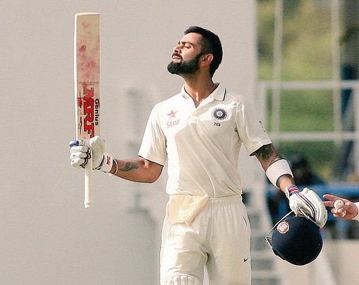 Leading from the front, skipper Virat Kohli smashed his 12th Test century to guide India to an impressive 302/4 at stumps on the opening day of the first Test against the West Indies at the Sir Viv Richards stadium here on Thursday. Virat Kohli,virat kohli captain,Virat Kohli hits 100,India vs WI,Ind vs WI,WI vs Ind,302/4,Test against,West Indies,Sir Viv Richards stadium