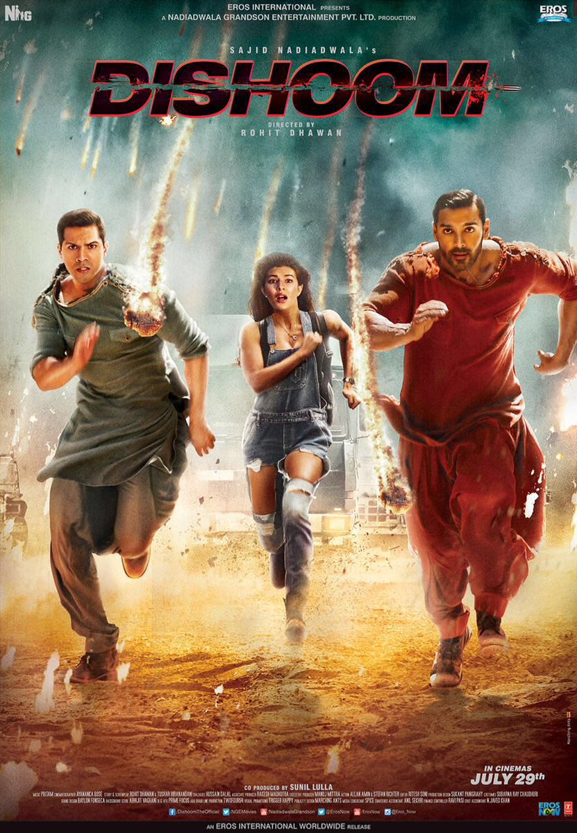 Actors John Abraham and Varun Dhawan look dapper in their police officer avatar for Dishoom,Dishoom first look,Dishoom first look poster,Varun Dhawan,John Abraham,Dishoom poster