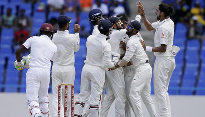 Star off-spinner Ravichandran Ashwin starred with a seven-wicket haul as India defeated West Indies by an innings and 92 runs on the fourth day of the first Test at the Sir Vivian Richards Cricket Stadium here on Sunday. India beat West Indies,India vs West Indies,India defeated West Indies,Sir Vivian Richards Cricket Stadium,Ravichandran Ashwin,Virat Kohli,Kohli,India beat West Indies by innings and 92 runs