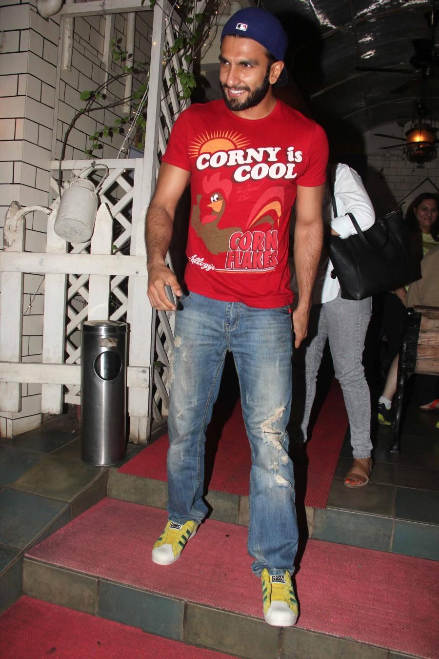 Bollywood actor Ranveer Singh, Preity Zinta snapped at Bandra. Ranveer Singh,Ranveer Singh snapped at Bandra,Preity Zinta snapped at Bandra,Ranveer Singh at Bandra,Preity Zinta at Bandra,Ranveer Singh pics,Ranveer Singh images,Ranveer Singh photos,Ranveer Singh stills,Ranveer Singh pictures