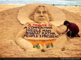 APJ Abdul Kalam,APJ Abdul Kalam first death anniversary,APJ Abdul first death anniversary,APJ Abdul death anniversary,Abdul Kalam,Sudarsan Pattnaik,Sand artist Sudarsan Pattnaik