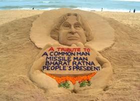 APJ Abdul Kalam,APJ Abdul Kalam first death anniversary,APJ Abdul first death anniversary,APJ Abdul death anniversary,Abdul Kalam,Sudarsan Pattnaik,Sand artist Sudarsan Pattnaik
