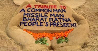 APJ Abdul Kalam,APJ Abdul Kalam first death anniversary,APJ Abdul first death anniversary,APJ Abdul death anniversary,Abdul Kalam,Sudarsan Pattnaik,Sand artist Sudarsan Pattnaik