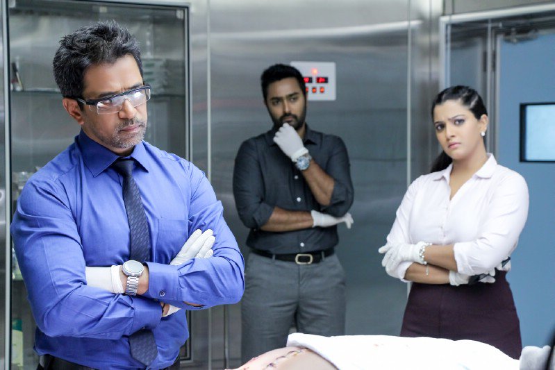 For the first time in his career, southern actor Arjun will be seen sporting a salt-and-pepper look in the upcoming Tamil-Kannada bilingual investigative thriller Arjun,Arjun salt-and-pepper look,arjun sarja,Arjun Sarja new look,Arjun Sarja new look in Nibunan,Nibunan movie stills,Nibunan movie pics,Nibunan movie images,Nibunan movie photos