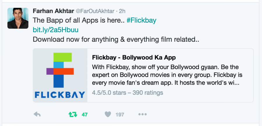 Celebs like Sidharth Malhotra, Ritesh Sidhwani, Karan Johar, Anil Kapoor, Anushka Sharma, Varun Sharma, Rohan Joshi, Sayani Gupta and other tweets about Flickbay. Flickbay,Sidharth Malhotra,Ritesh Sidhwani,Karan Johar,Anil Kapoor,Anushka Sharma,Varun Sharma,Rohan Joshi,Sayani Gupta