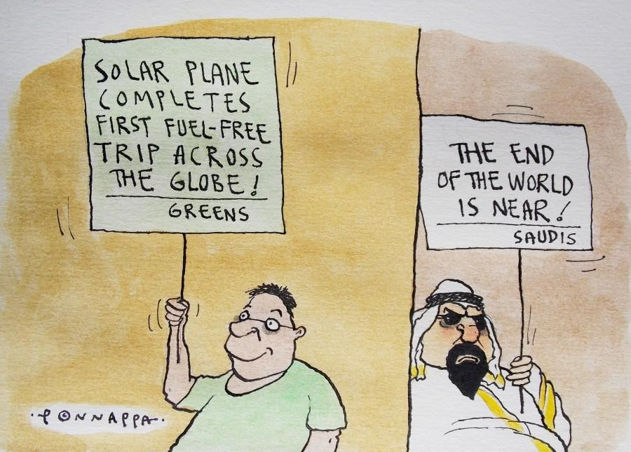 IBTimes Cartoon Solar Impulse 2,Solar plane,Fuel free plane