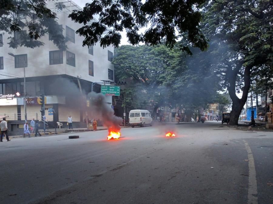 Karnataka bandh: Protest against Mahadayi water row Karnataka bandh,Mahadayi water row,karnataka bandh pics,karnataka bandh images,karnataka bandh photos,karnataka bandh stills,karnataka bandh pictures