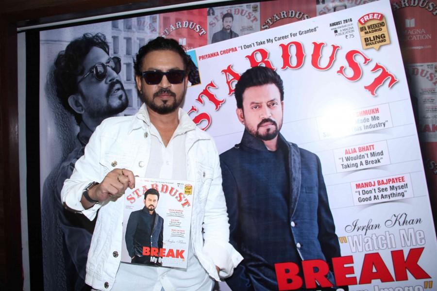Bollywood actor Irrfan Khan unveils Stardust August 2016 issue. Irrfan Khan,Irrfan Khan unveils Stardust August 2016 issue,Stardust August 2016 issue,Irrfan Khan launches Stardust August 2016,Irrfan Khan launches Stardust August 2016 issue,Stardust August 2016,actor Irrfan Khan,Irrfan Khan latest pics,Irrfan Khan late