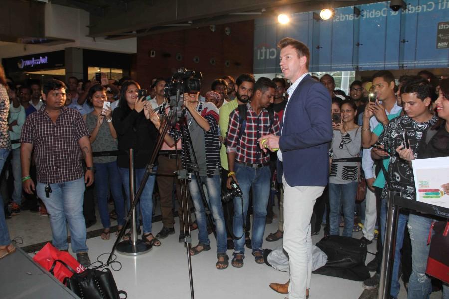 Former Australian cricket player turned actor Brett Lee during the promotion of upcoming film Unindian in Mumbai. Brett Lee,Australian cricket player Brett Lee,Brett Lee promotes Unindian movie,Brett Lee promotes Unindian movie in Mumbai,Unindian,bollywood movie Unindian,Unindian promotion,Unindian promotion pics,Unindian promotion images,Unindian promotion photos,Un