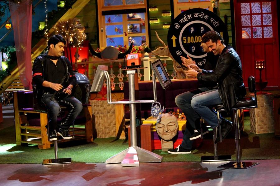 Bollywood actor Hrithik Roshan and Actress Pooja Hegde promote 'Mohenjo Daro' on The Kapil Sharma Show. Mohenjo Daro,Mohenjo Daro promotion,Mohenjo Daro promotion on The Kapil Sharma Show,The Kapil Sharma Show,Hrithik Roshan,Pooja Hegde,Hrithik Roshan and Pooja Hegde,Mohenjo Daro promotion pics,Mohenjo Daro promotion images,Mohenjo Daro promotion photos