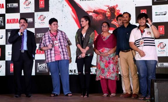 Bollywood actress Sonakshi Sinha launches Rajj Rajj Ke song from Akira movie.