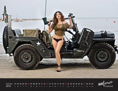 Bollywood actress Sunny Leone photoshoot for Manforce 2016 Calendar by Dabboo Ratnani.