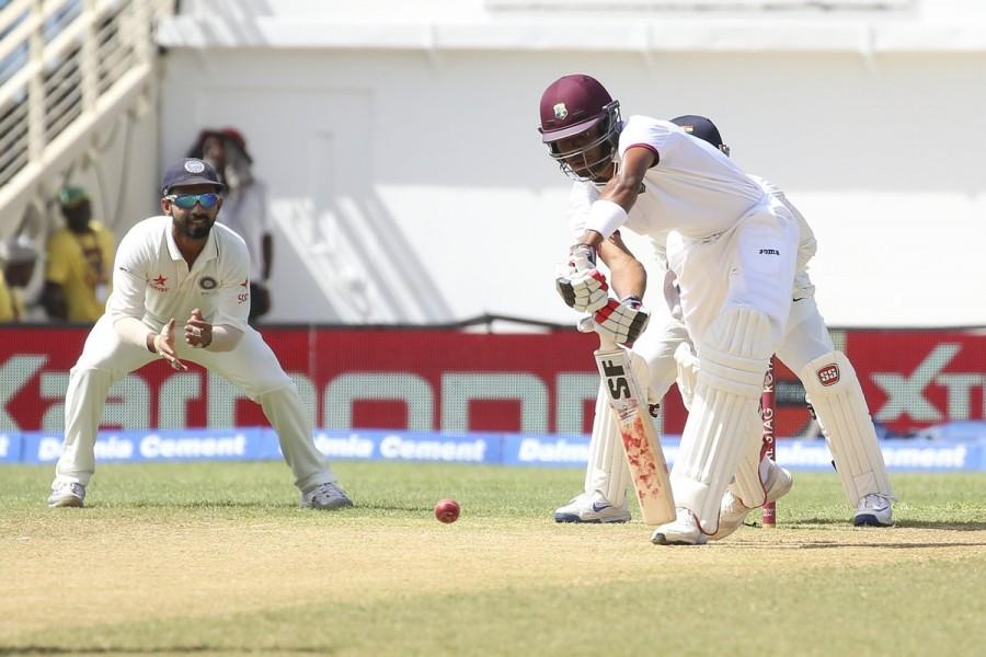 A brilliant century from Roston Chase, aided by half-centuries from Jermaine Blackwood, Shane Dowrich and Jason Holder, helped West Indies draw the second Test against India at the Sabina Park Stadium here on Wednesday. India vs West Indies,India vs West Indies 2nd Test ends,Roston Chase,Jermaine Blackwood,Shane Dowrich,Jason Holder,Ind vs WI,Ind vs WI test match,Ind vs WI 2nd test