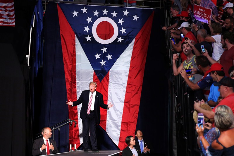 Donald Trump on the campaign trail this week. Donald Trump,Donald Trump campaign trail,Donald Trump campaign,Donald Trump freak-out,Donald Trump insists campaign