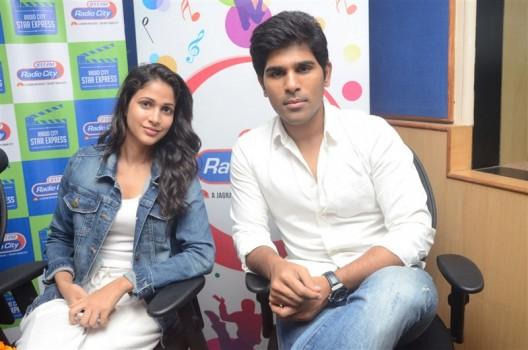 Actor Allu Sirish and Actress Lavanya Tripati promote Srirastu Subhamastu movie at Radio Mirchi.