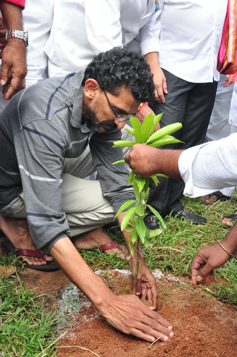 Celebs like Varun Tej, Sai Pallavi, Dil Raju, Nagababu Garu, Pocharam Srinivas, Sekhar Kammula join Haritha Haram campaign during Fidaa movie launch. Haritha Haram campaign,Haritha Haram,Varun Tej,Sai Pallavi,Dil Raju,Nagababu Garu,Pocharam Srinivas,Sekhar Kammula,Sai Pallavi joins Haritha Haram campaign