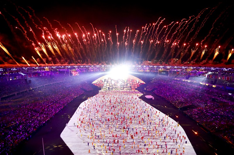 Fireworks at Rio 2016 Olympic Opening ceremony - Photos,Images,Gallery ...