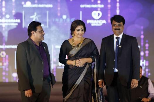 Bollywood actress Vidya Balan walks the ramp during GJF Fashion Nite by All India Gems & Jewellery Trade Federation in Mumbai.