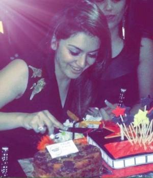 South Indian actress Hansika Motwani celebrates 25th birthday with friends.