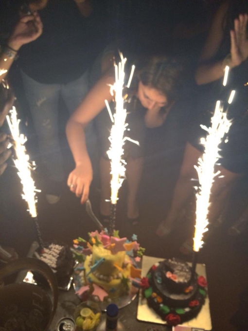 South Indian actress Hansika Motwani celebrates 25th birthday with friends. Hansika Motwani,Hansika Motwani celebrates 25th birthday,Hansika Motwani birthday,Hansika Motwani birthday bash,Hansika Motwani birthday celebrations,Hansika Motwani birthday celebrations pics,Hansika Motwani birthday celebrations images,Hansika Motwani b