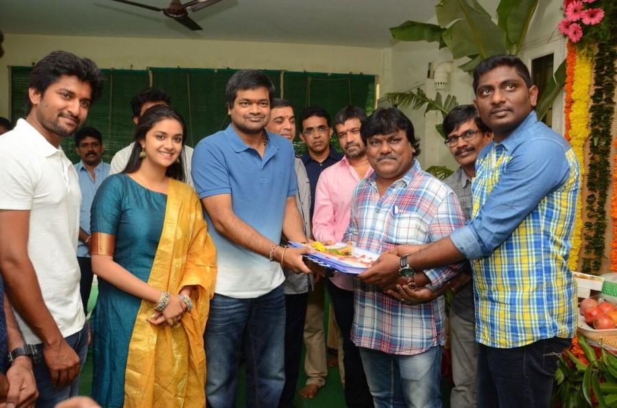 Telugu movie Nenu Local movie launched in Hyderabad. Nenu Local is an upcoming Telugu movie directed by Nizarshafi and produced by Sri Venkateswara Creations. The film stars Nani and Keerthy Suresh in the lead role. Devi Sri Prasad roped for the film's music and background score. Nenu Local movie launch,Nenu Local,Nani,Keerthy Suresh,Nani and Keerthy Suresh,Nenu Local movie launch pics,Nenu Local movie launch images,Nenu Local movie launch photos,Nenu Local movie launch stills,Nenu Local movie launch pictures