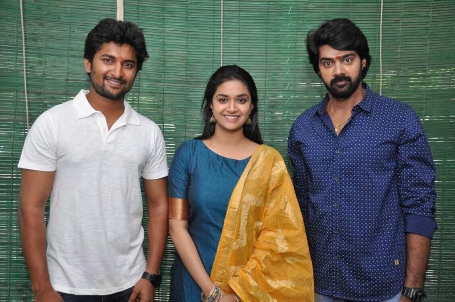 Telugu movie Nenu Local movie launched in Hyderabad. Nenu Local is an upcoming Telugu movie directed by Nizarshafi and produced by Sri Venkateswara Creations. The film stars Nani and Keerthy Suresh in the lead role. Devi Sri Prasad roped for the film's music and background score. Nenu Local movie launch,Nenu Local,Nani,Keerthy Suresh,Nani and Keerthy Suresh,Nenu Local movie launch pics,Nenu Local movie launch images,Nenu Local movie launch photos,Nenu Local movie launch stills,Nenu Local movie launch pictures