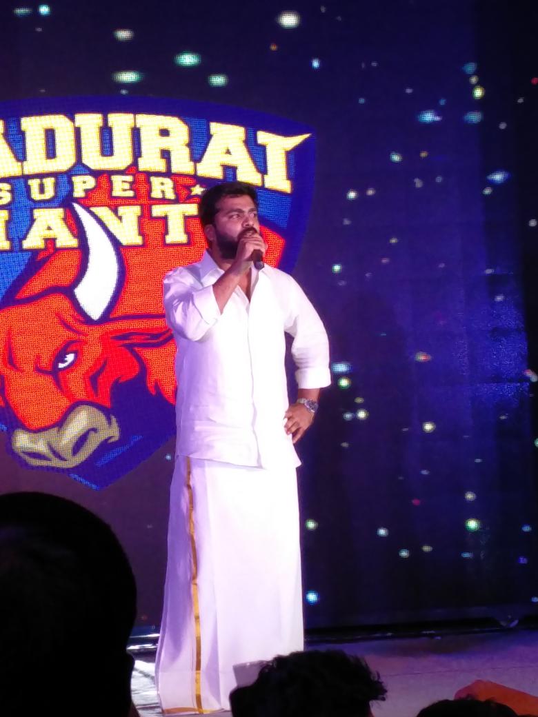 Former Indian opener Virender Sehwag, actor Simbu, Anirudh, unveil Madurai Supergiants Jersey. Madurai Supergiants,Madurai Supergiants Jersey,Virender Sehwag,Simbu,Anirudh,Anirudh Ravichander,Madurai Supergiants Jersey launch,Madurai Supergiants Team