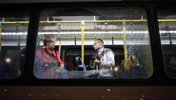 Olympic media bus attacked,Olympic bus attacked,Barra Olympic park,Rio,Rio Olympic attack,Rio Olympic 2016,Olympic media